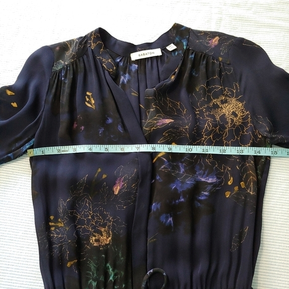 Aritzia Babaton 100% silk 3/4 sleeve button down Bennett Dress - Picture 13 of 14